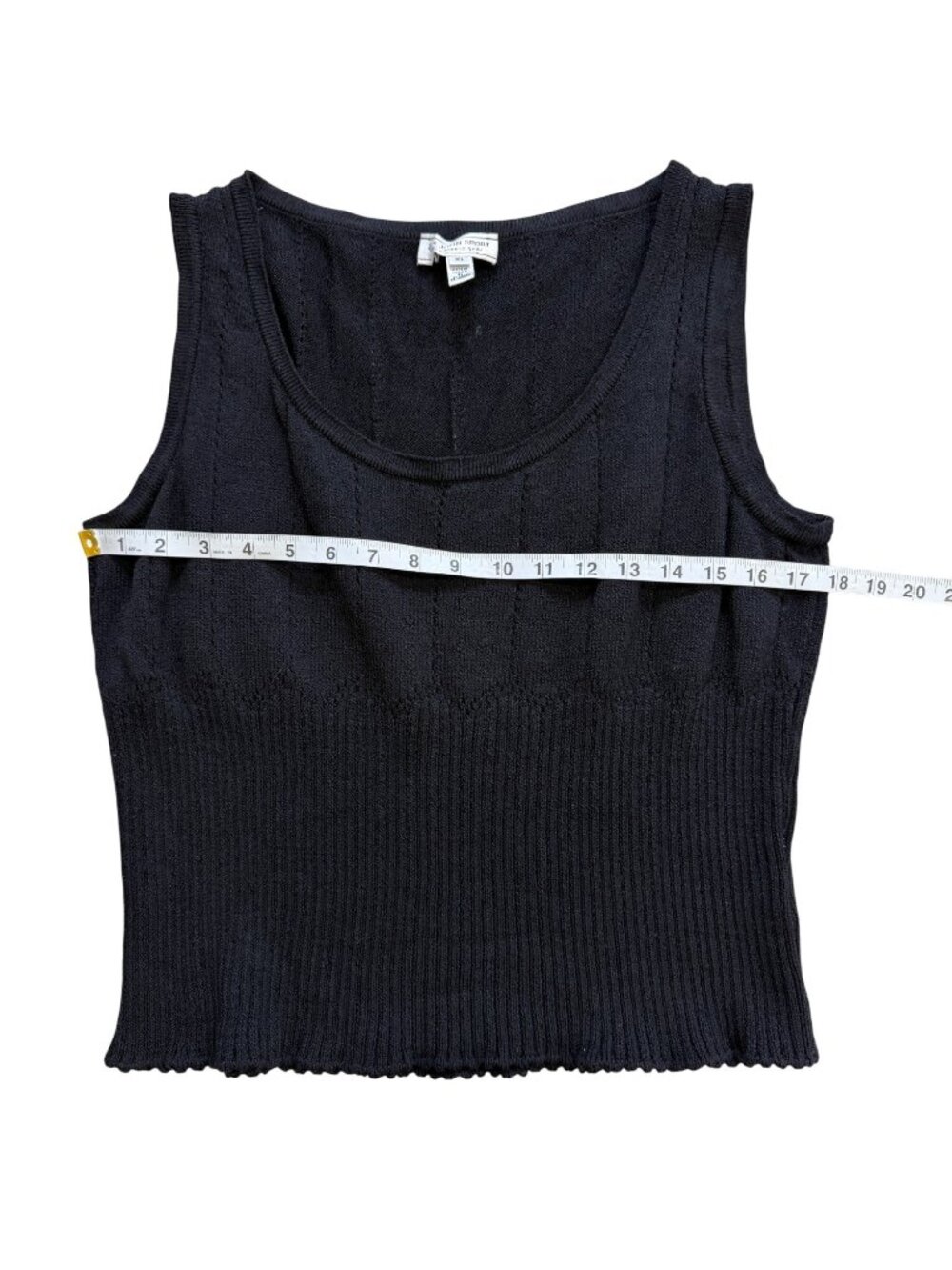 St. John Sport Marie Gray Womens XL Knit Ribbed Tank Top Sleeveless Black - Picture 2 of 8